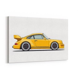 Porsche 911 Yellow Illustration