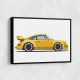 Porsche 911 Yellow Illustration