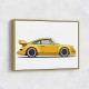 Porsche 911 Yellow Illustration