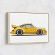 Porsche 911 Yellow Illustration