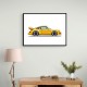 Porsche 911 Yellow Illustration