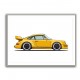 Porsche 911 Yellow Illustration