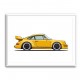 Porsche 911 Yellow Illustration