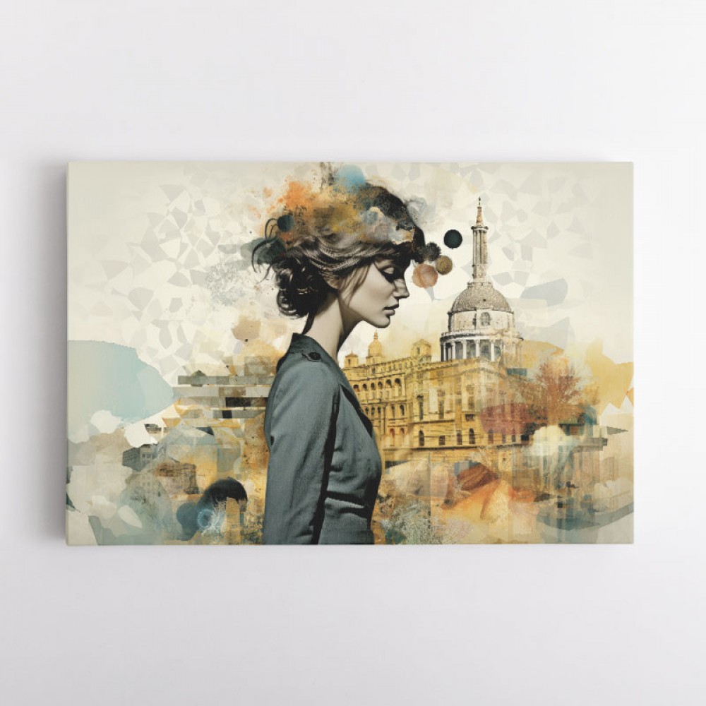 Scenic Watercolour Women Fusion Collage Wall Art