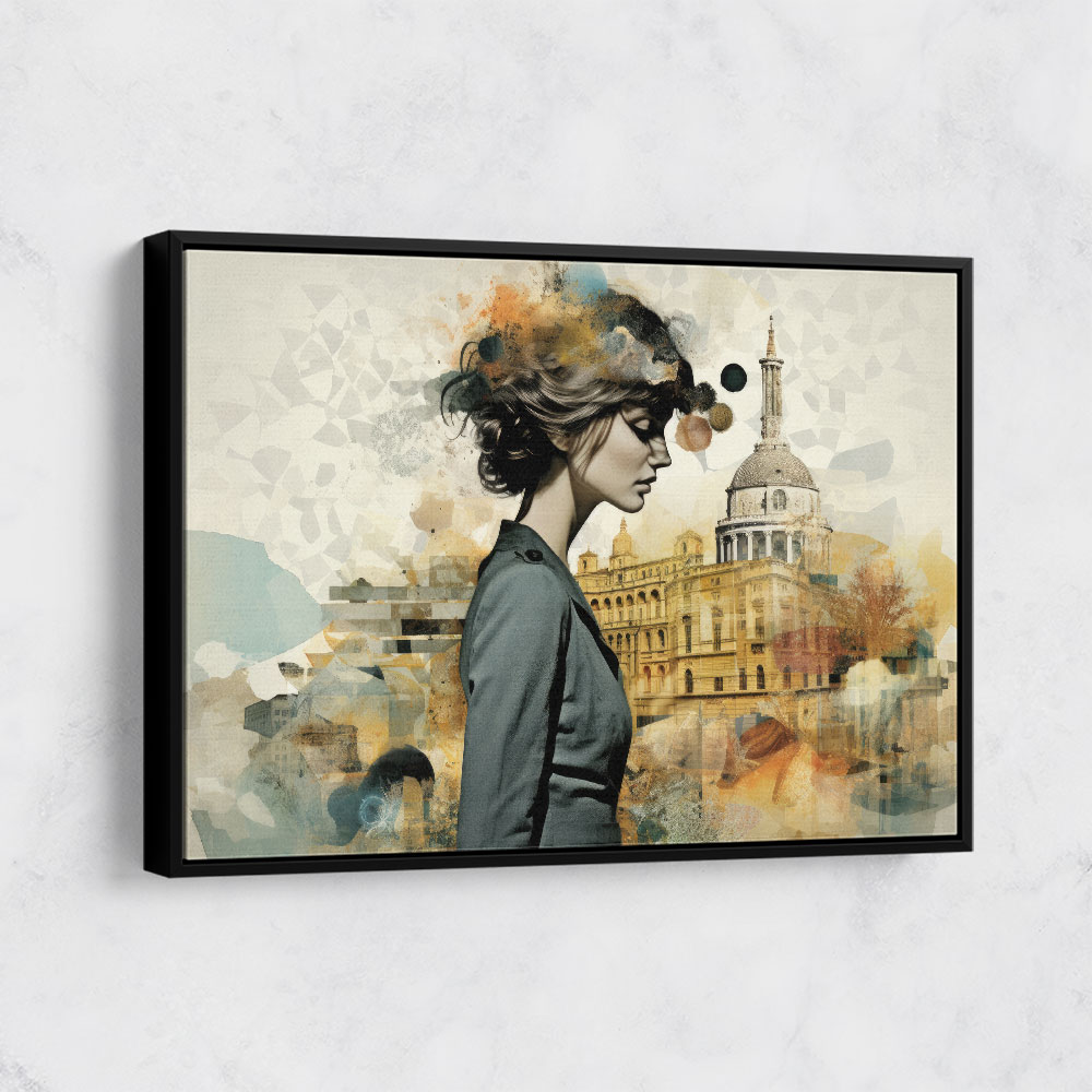 Scenic Watercolour Women Fusion Collage Wall Art