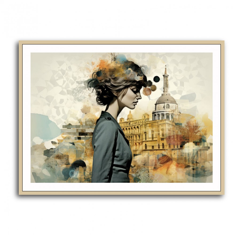 Scenic Watercolour Women Fusion Collage Wall Art