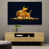 Bitcoin Golden Bull Wall Art