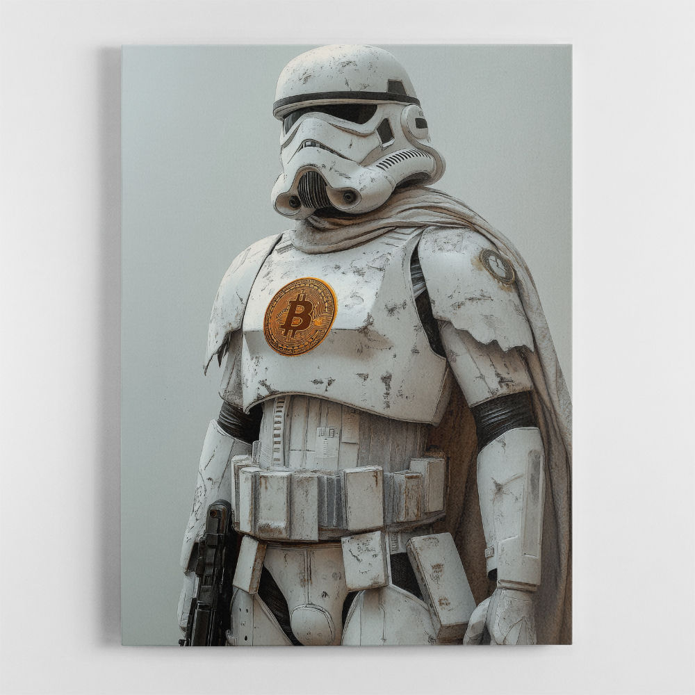 Bitcoin Storm Trooper Wall Art