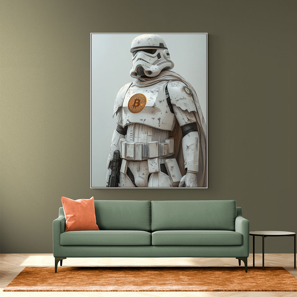 Bitcoin Storm Trooper Wall Art