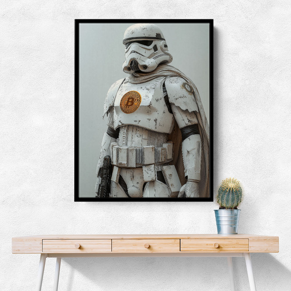 Bitcoin Storm Trooper Wall Art