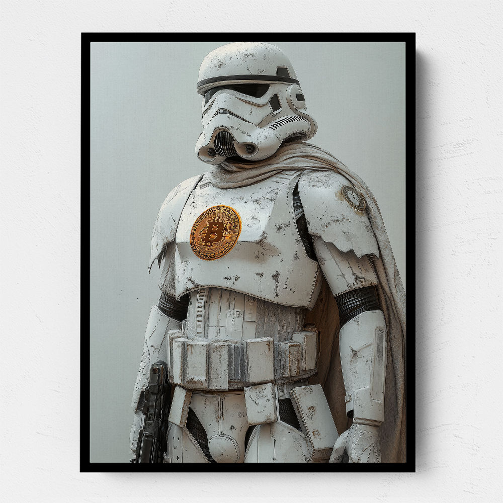 Bitcoin Storm Trooper Wall Art