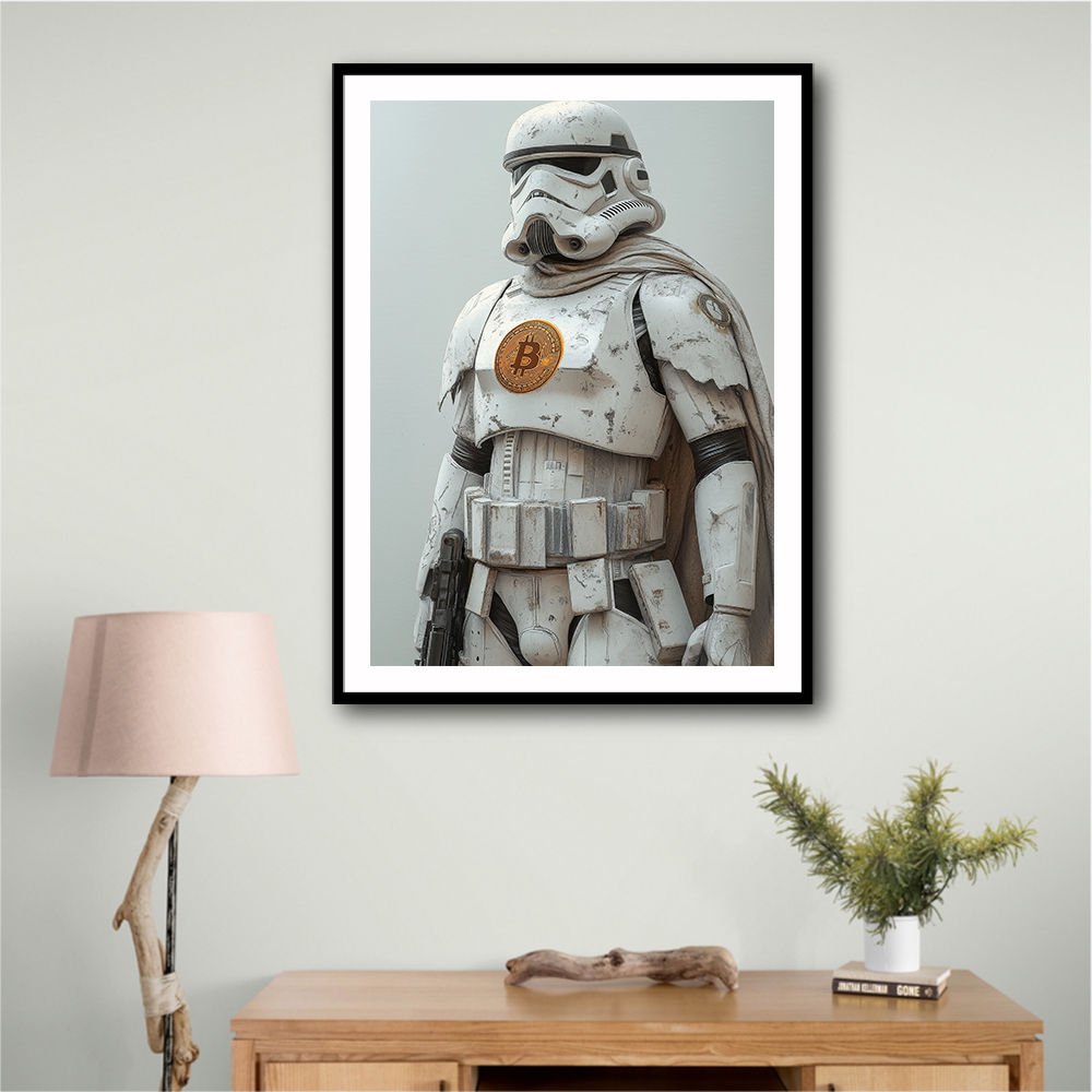 Bitcoin Storm Trooper Wall Art