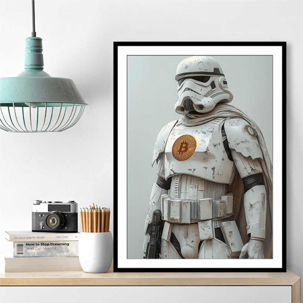 Bitcoin Storm Trooper Wall Art