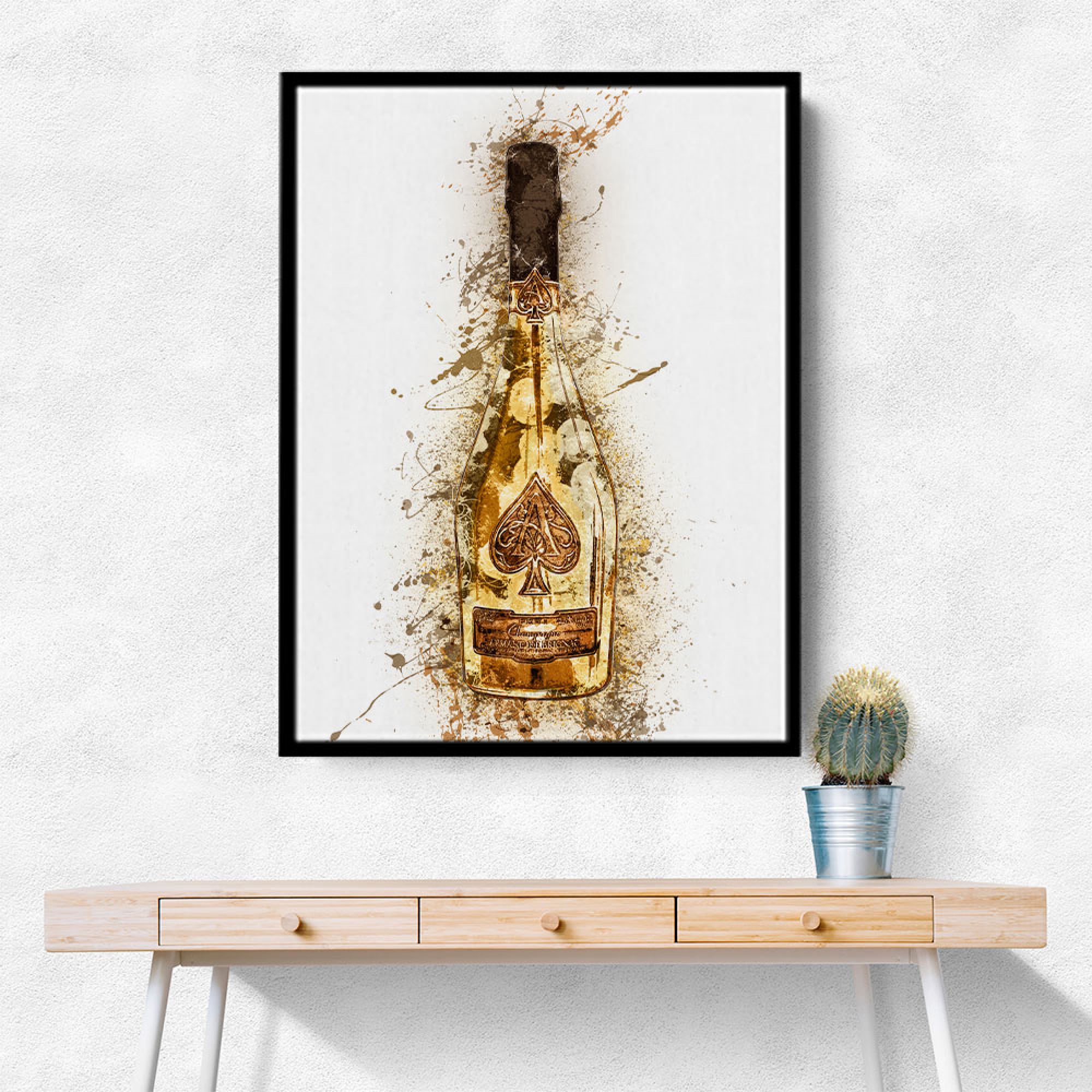 Ace Of Spades Brut Gold Champagne Wall Art