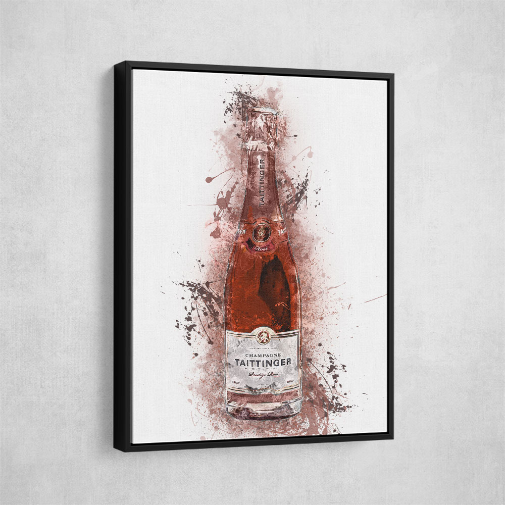 Tattinger Rose Champagne Abstract Splash