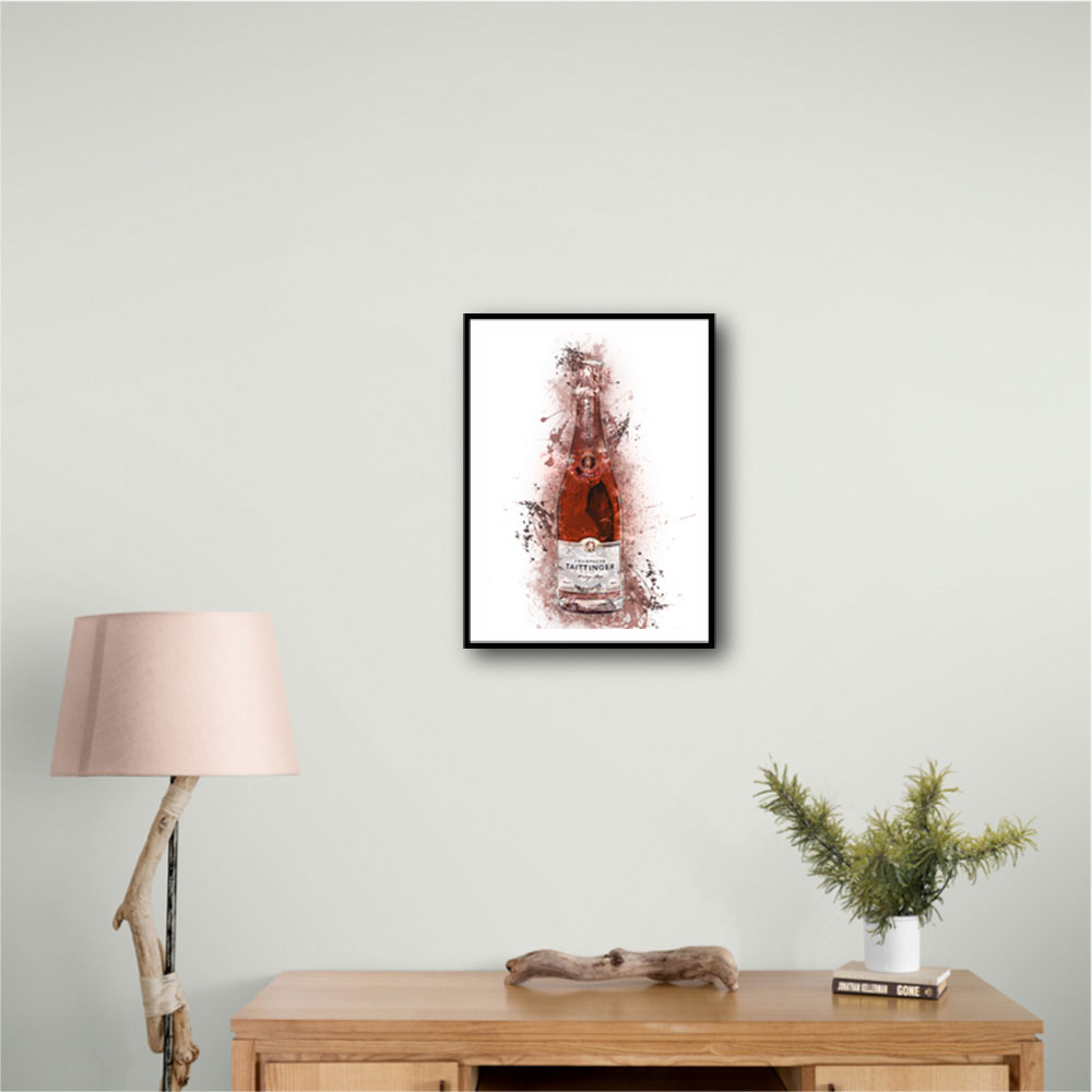 Tattinger Rose Champagne Abstract Splash