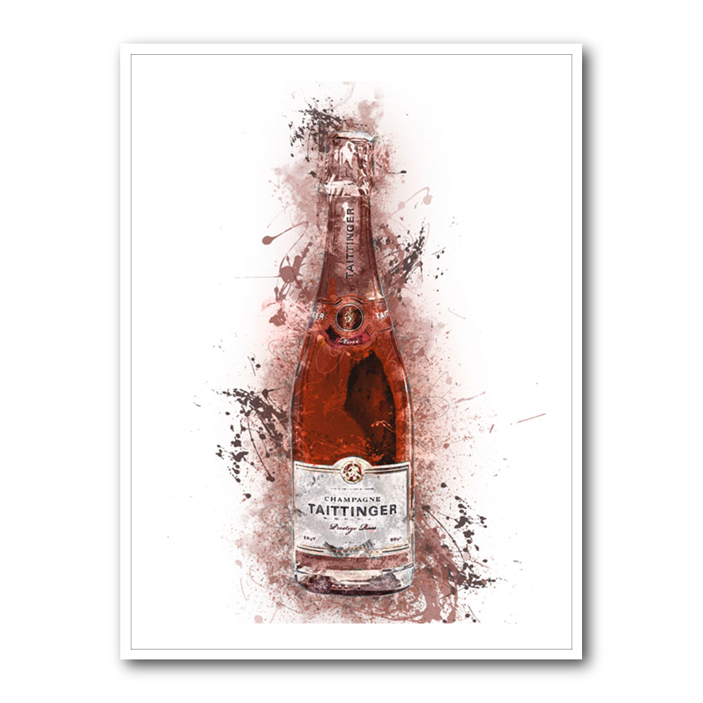 Tattinger Rose Champagne Abstract Splash