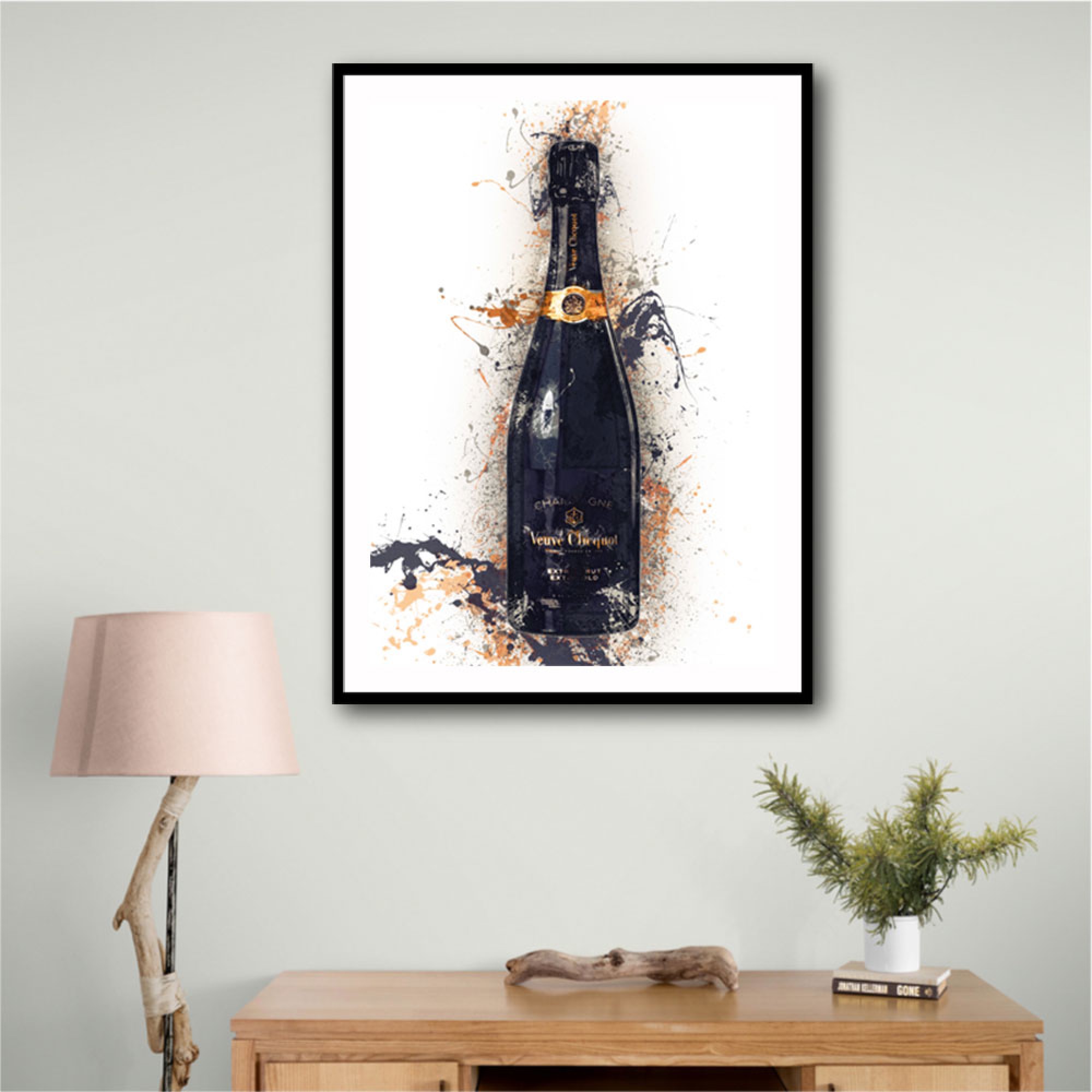 Veuve Clicquot Extra Brut Champagne Wall Art