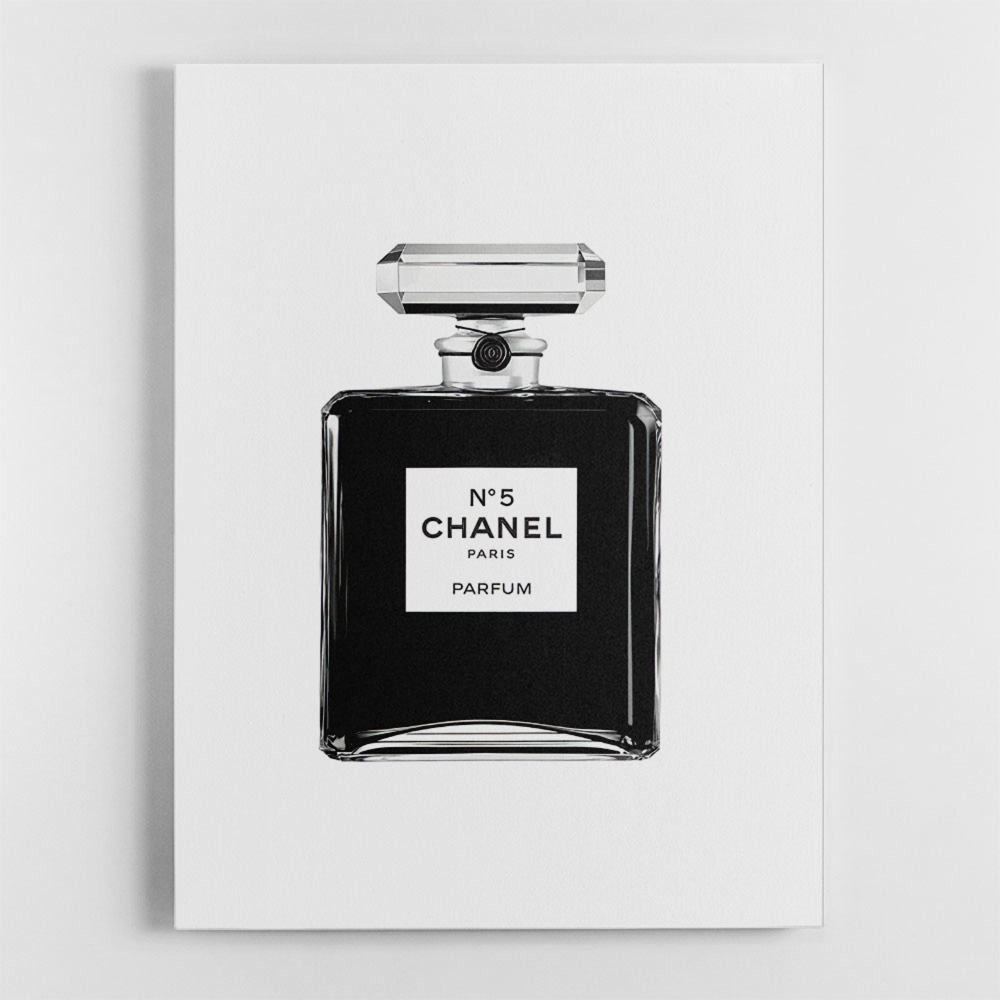 Chanel No 5 Black Perfume Bottle Wall Art