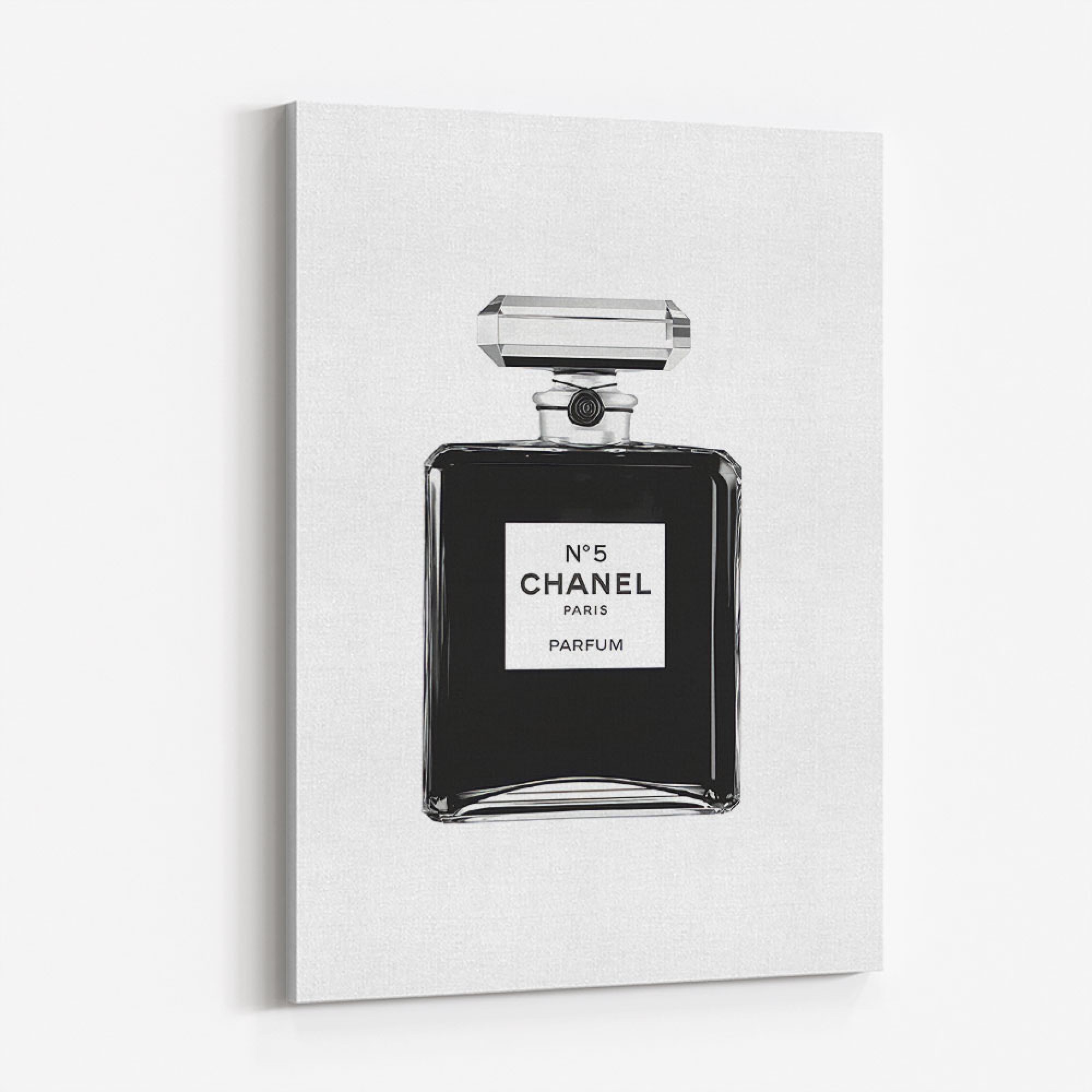 Chanel No 5 Black Perfume Bottle Wall Art