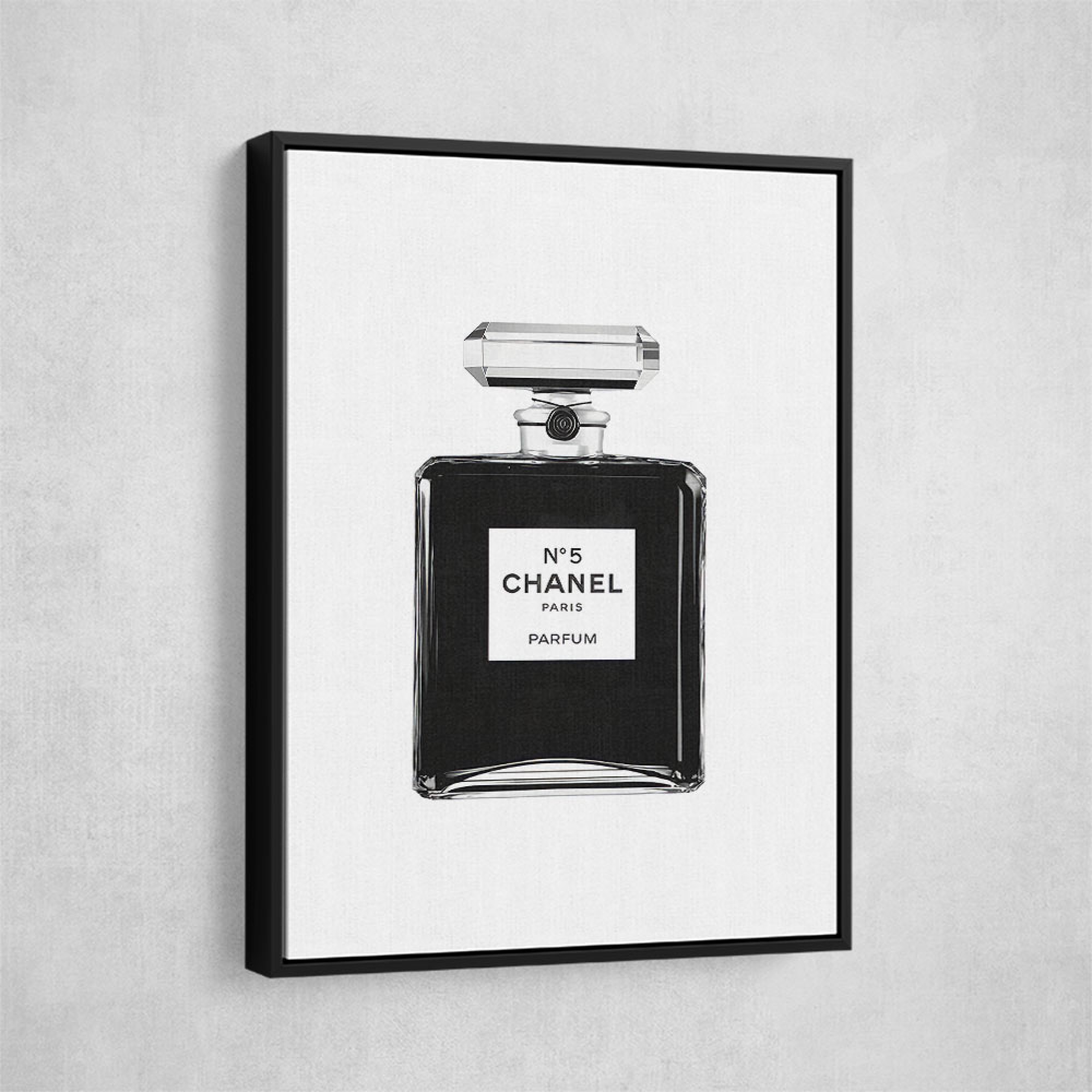 Chanel No 5 Black Perfume Bottle Wall Art