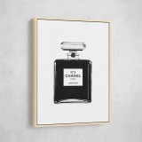 Chanel No 5 Black Perfume Bottle Wall Art