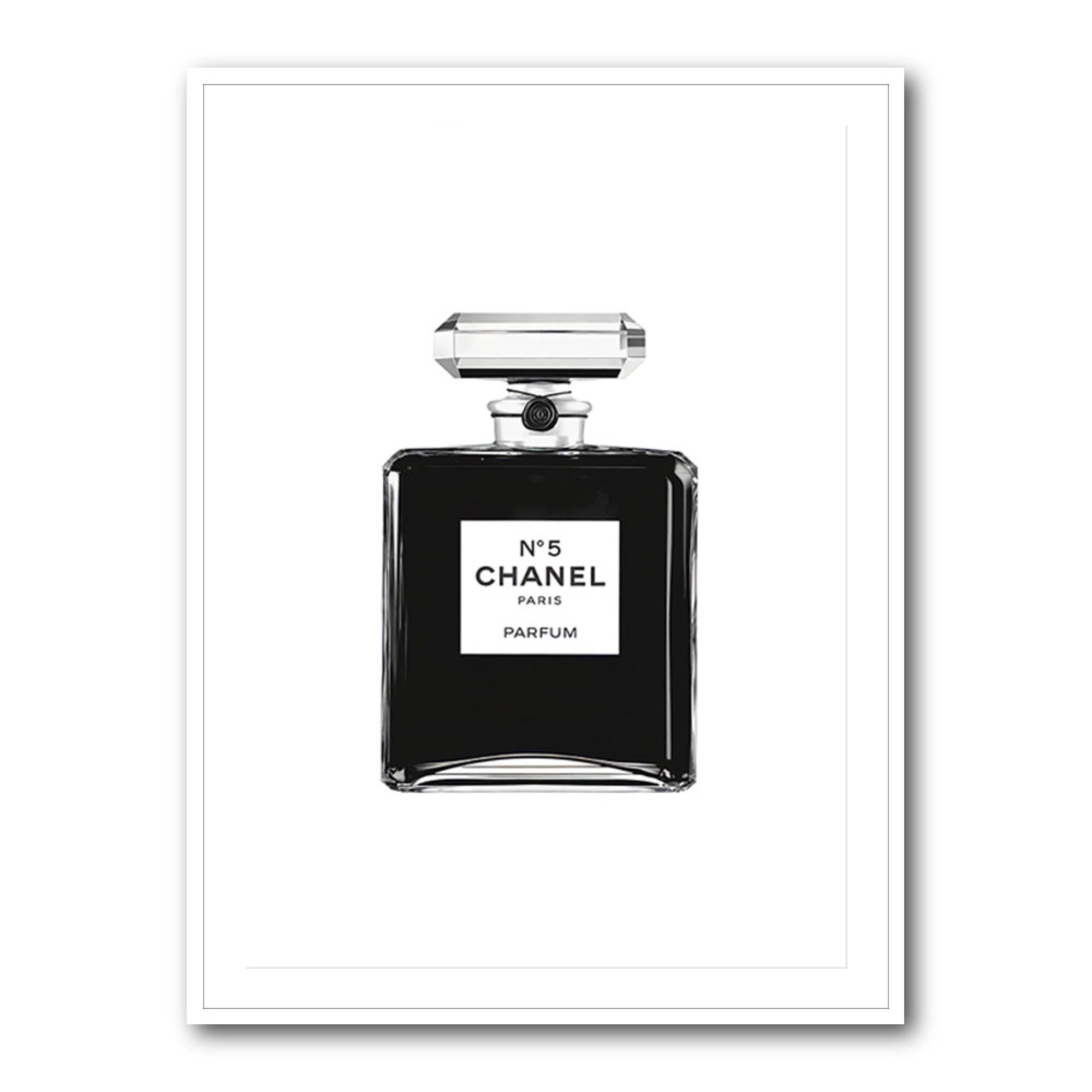 Chanel No 5 Black Perfume Bottle Wall Art