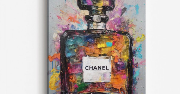 Chanel No 5 Multi Colour Abstract Wall Art