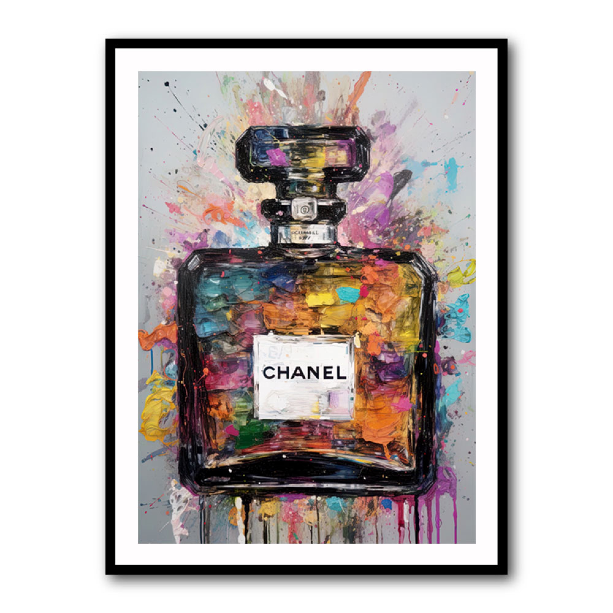 Chanel No 5 Multi Colour Abstract Wall Art