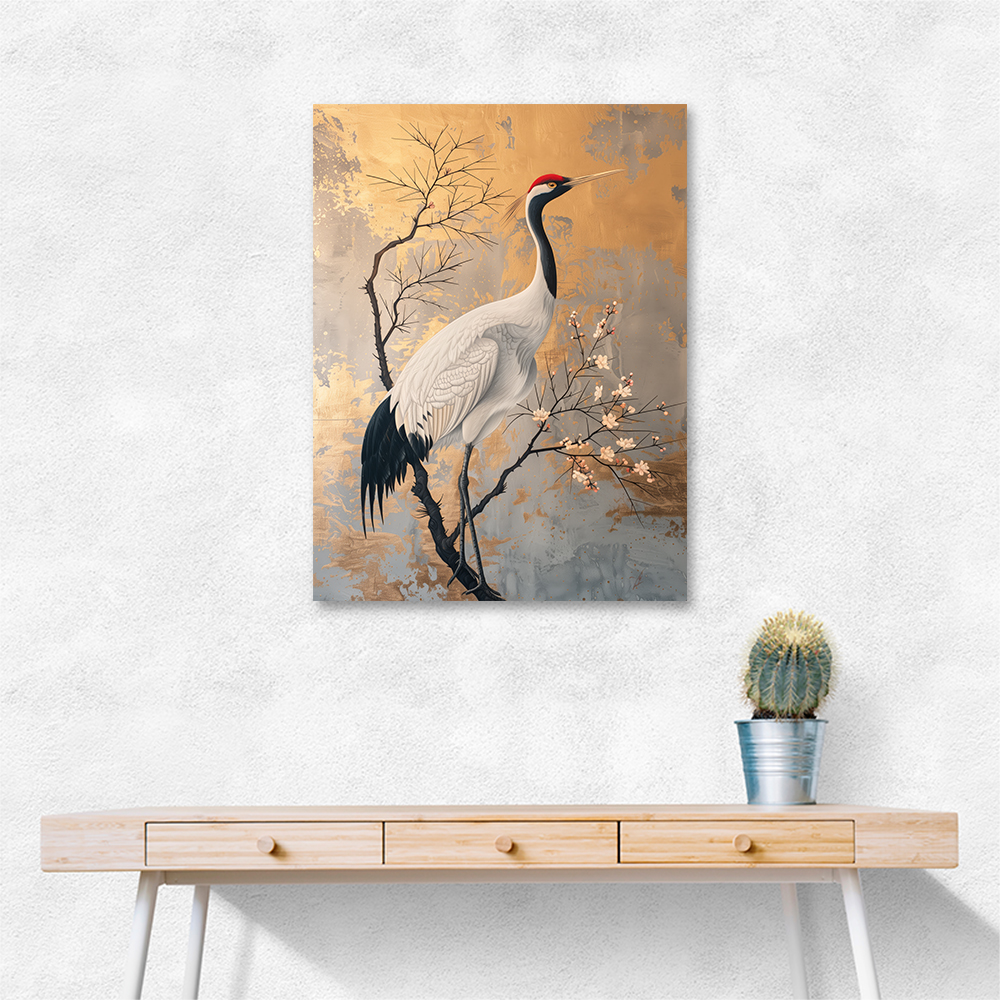 Japanese Crane 3 Japandi Style Wall Art