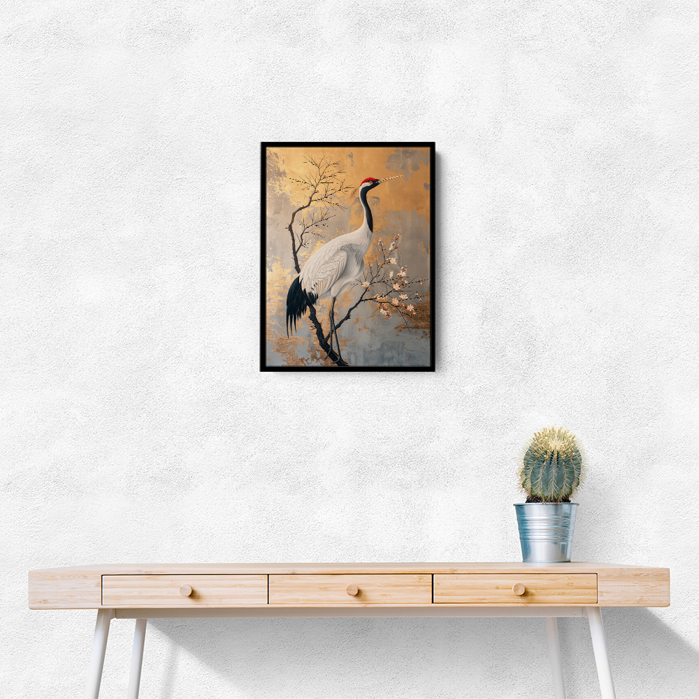 Japanese Crane 3 Japandi Style Wall Art