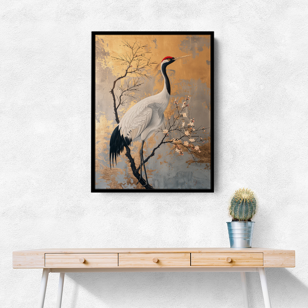 Japanese Crane 3 Japandi Style Wall Art