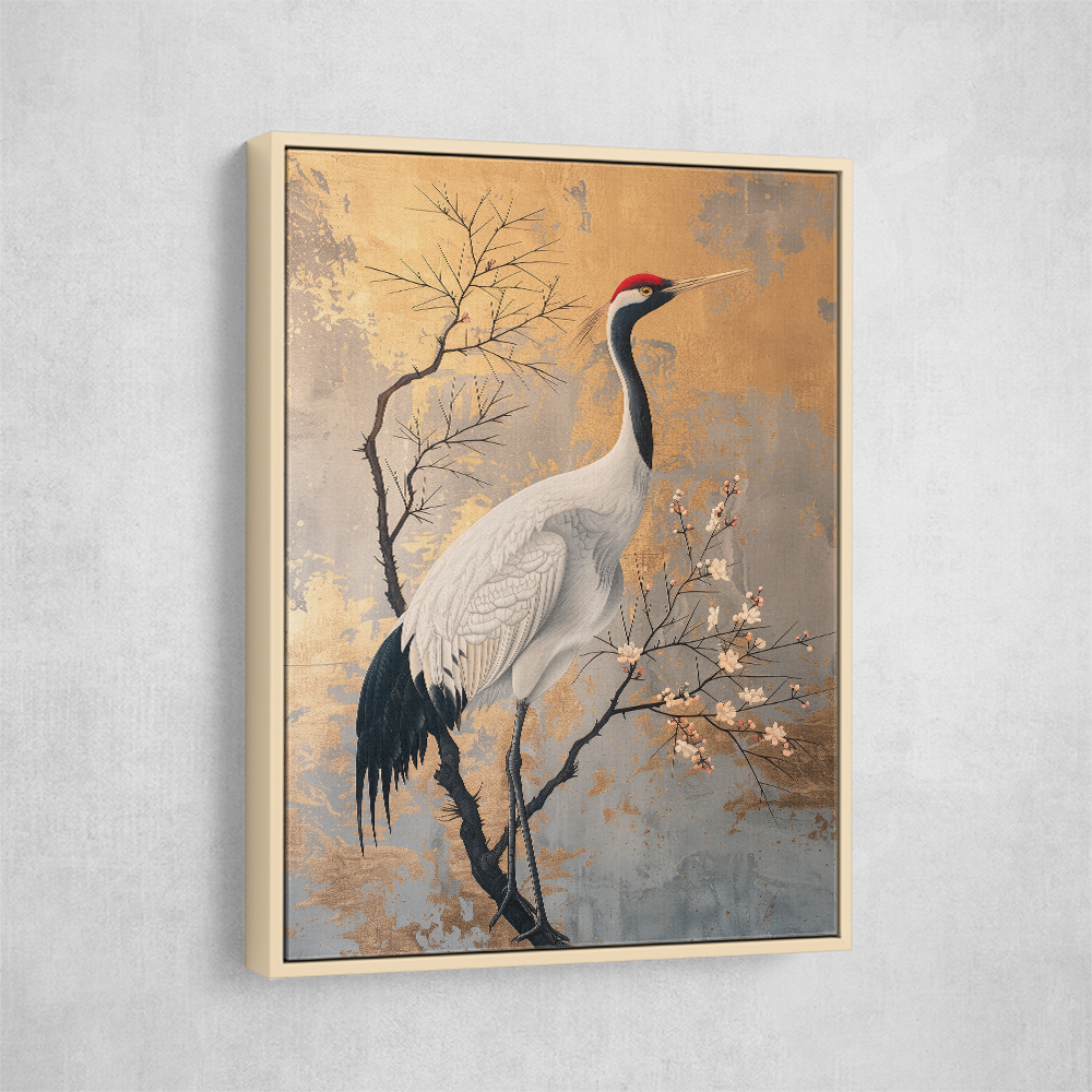 Japanese Crane 3 Japandi Style Wall Art