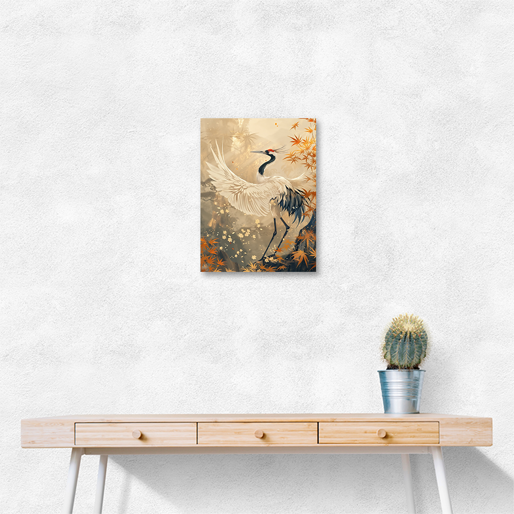 Japanese Crane 4 Japandi Style Wall Art