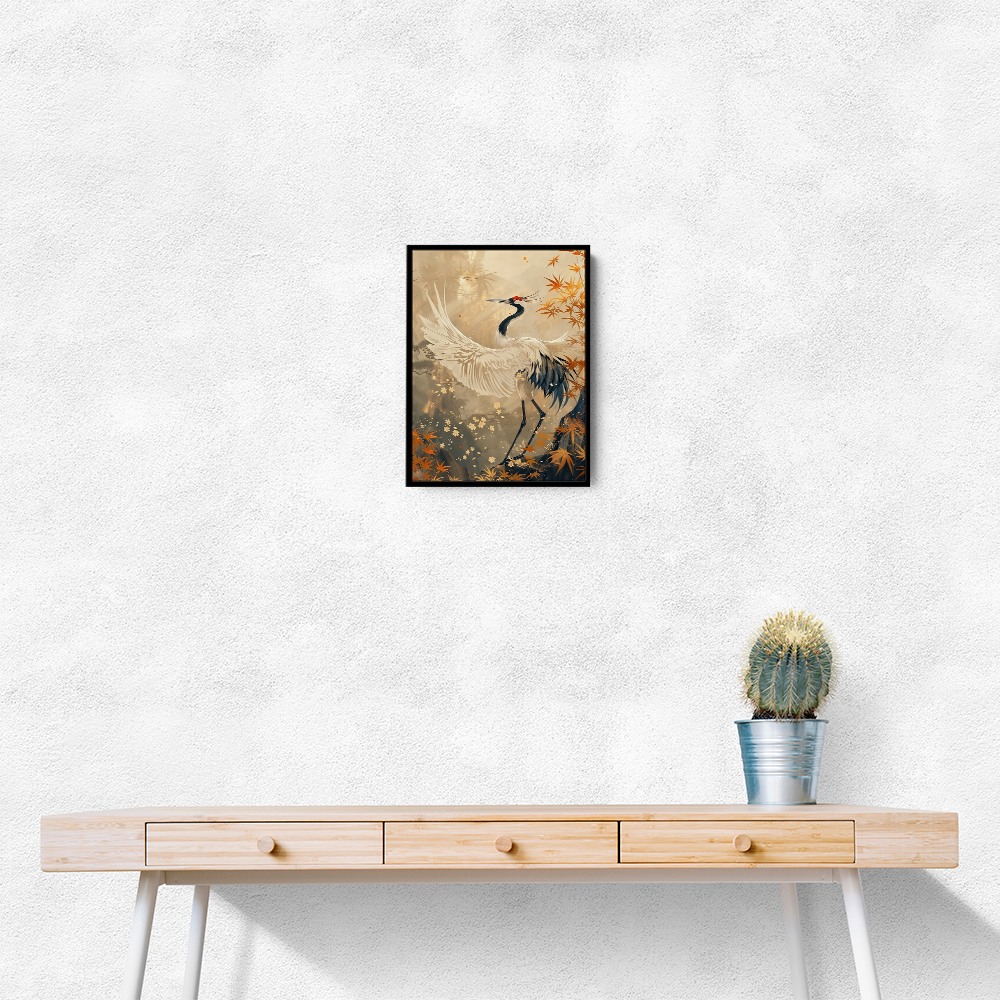 Japanese Crane 4 Japandi Style Wall Art