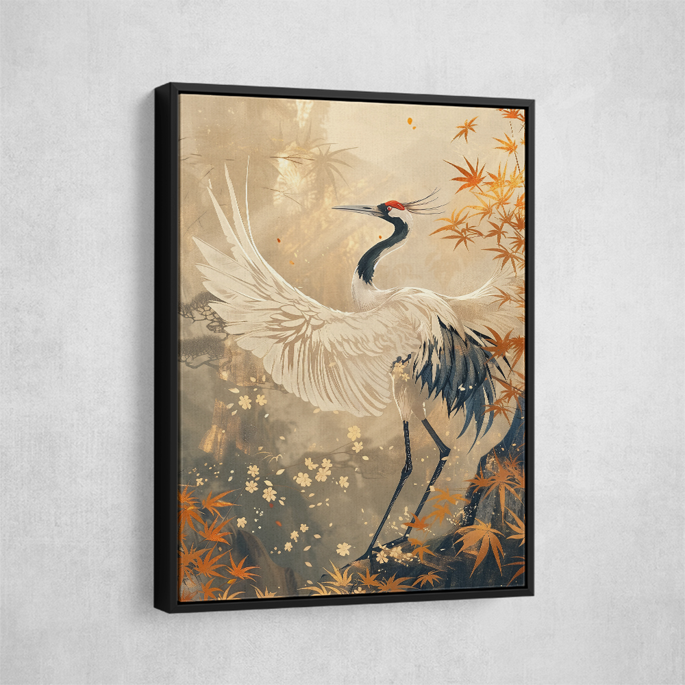 Japanese Crane 4 Japandi Style Wall Art