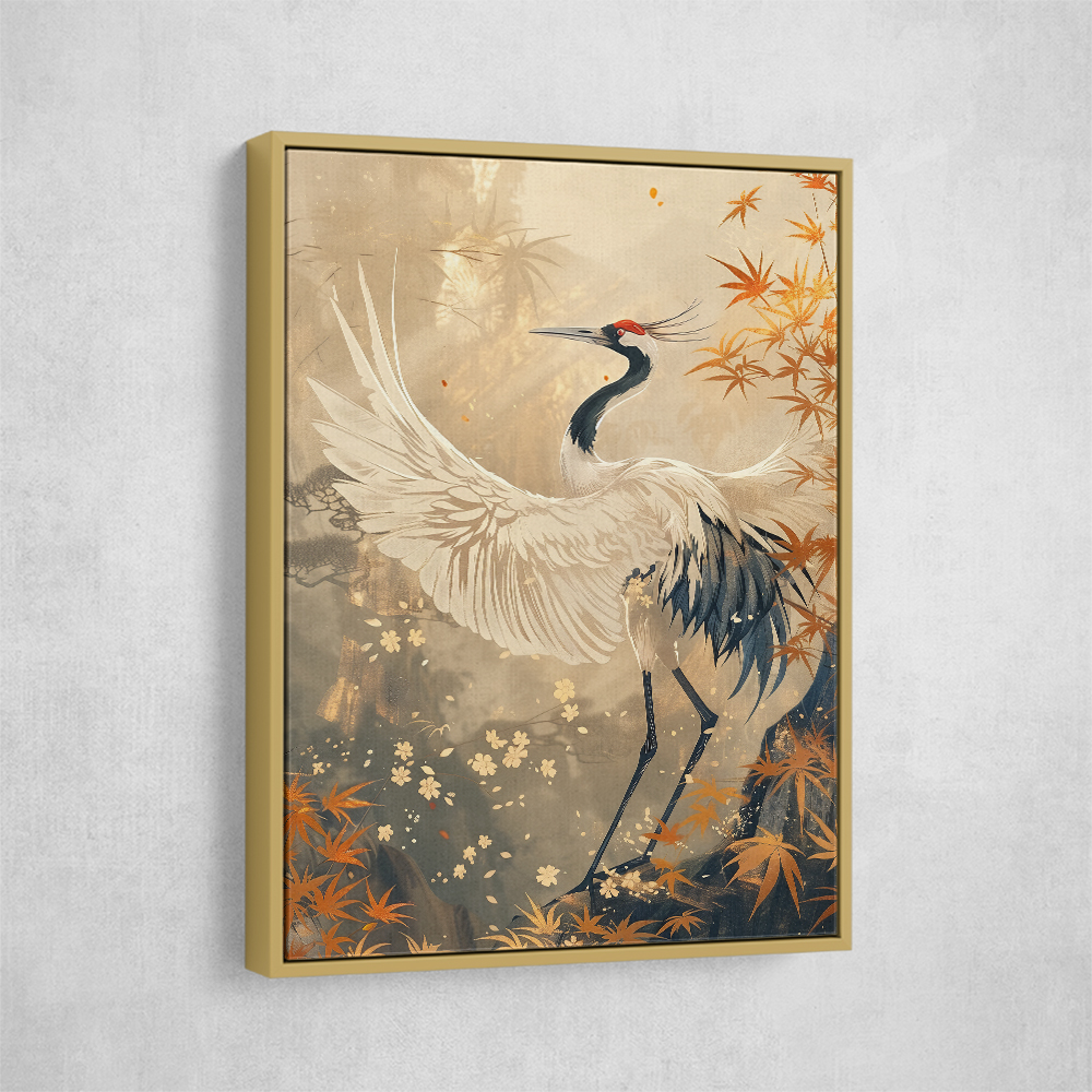 Japanese Crane 4 Japandi Style Wall Art