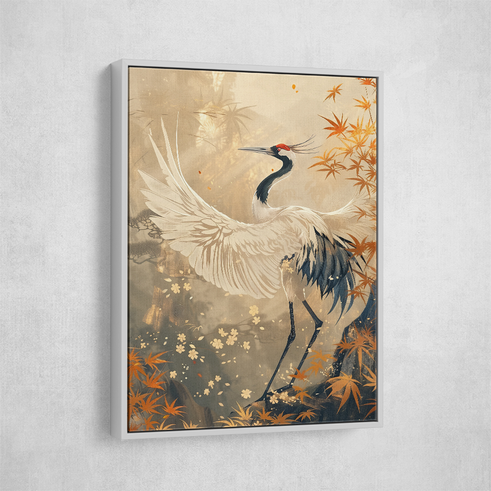 Japanese Crane 4 Japandi Style Wall Art