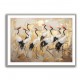 Flock of Cranes in a Japandi Style 1 Wall Art