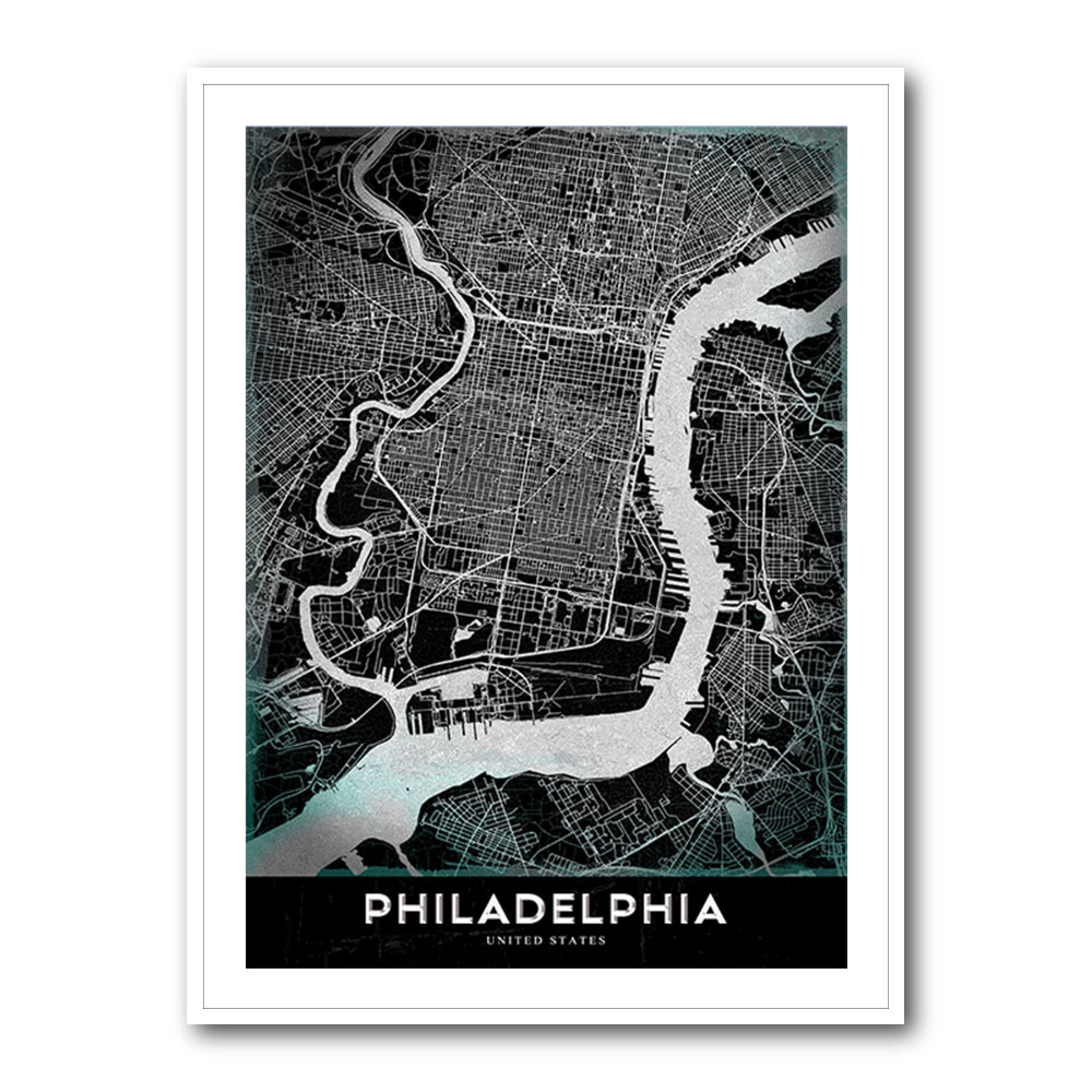 Philadelphia Map Wall Art