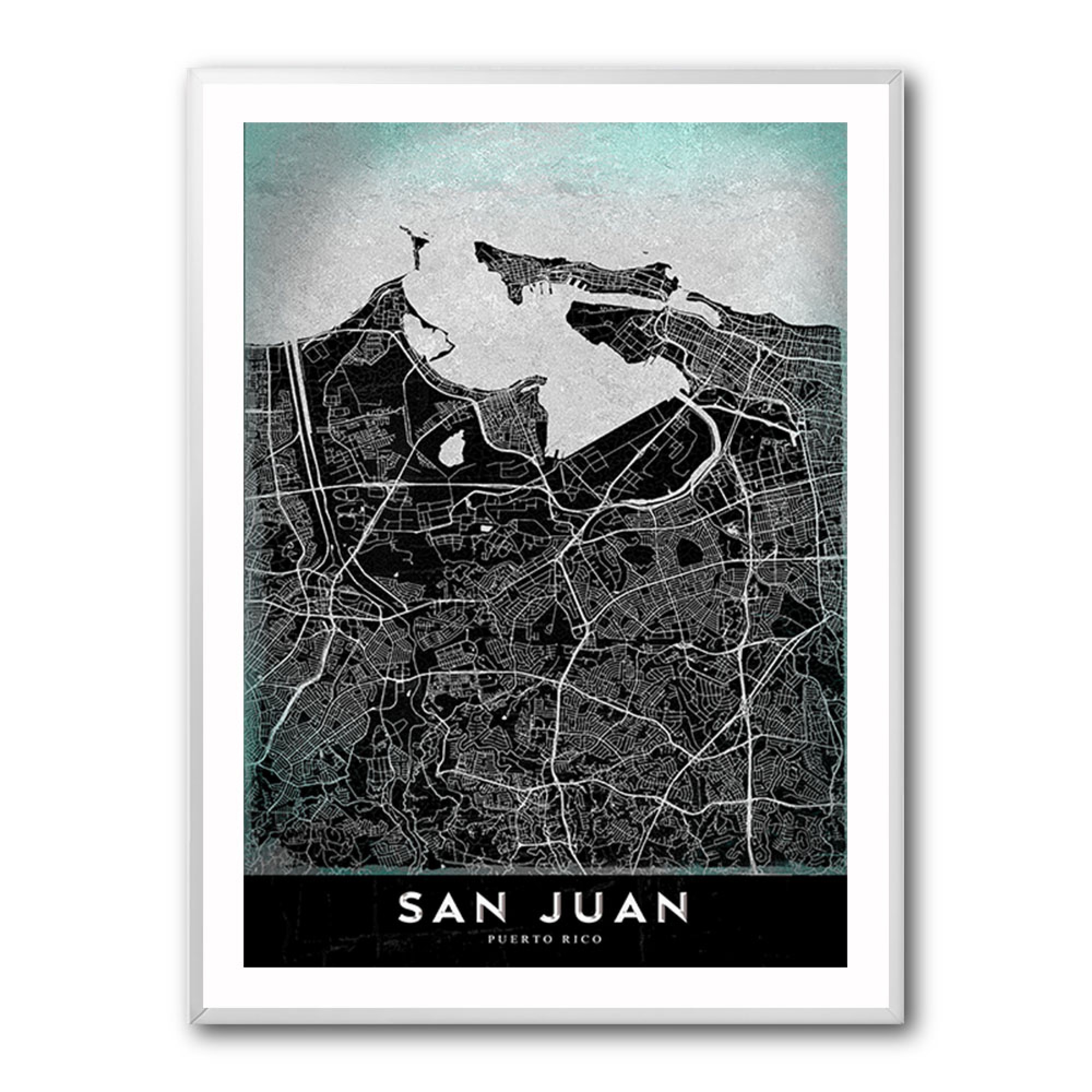 San Juan Map Wall Art