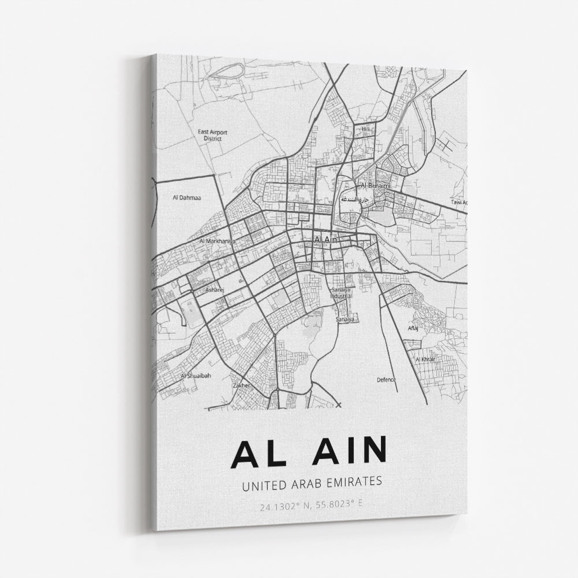 Al Ain City Map Wall Art