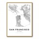 San Francisco City Map Wall Art