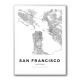 San Francisco City Map Wall Art