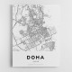 Doha City Map Wall Art