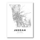 Jeddah City Map Wall Art