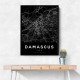 Damascus City Map - Black