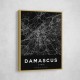 Damascus City Map - Black