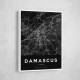 Damascus City Map - Black