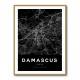 Damascus City Map - Black